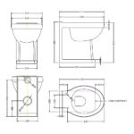 Bayswater Fitzroy Comfort Height Back To Wall WC Pan