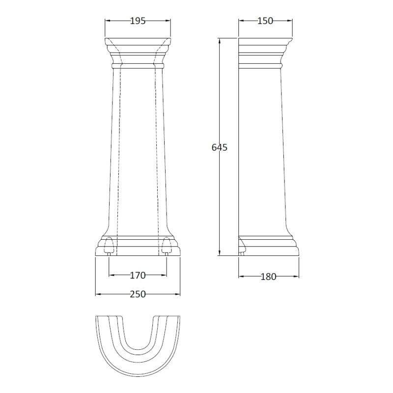 Bayswater Porchester Full Pedestal