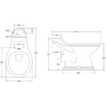 Bayswater Porchester Close Coupled WC Pan (Excluding Seat)