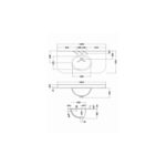 Bayswater 1000mm Single Bowl Curved 3 Hole White Marble Top