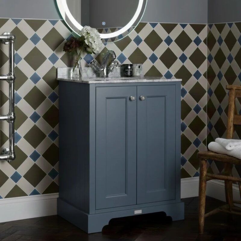 Bayswater Stiffkey Blue 600mm 2 Door Basin Cabinet