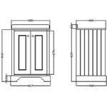 Bayswater Stiffkey Blue 600mm 2 Door Basin Cabinet
