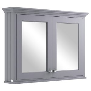 Bayswater Plummett Grey 1050mm Mirror Wall Cabinet