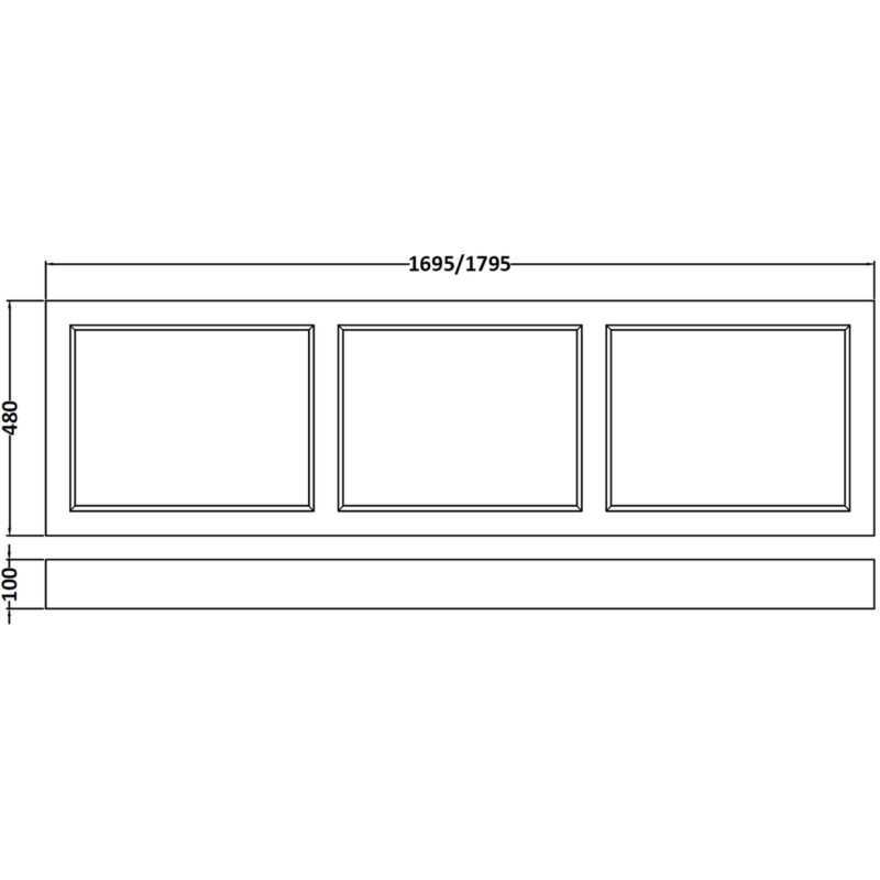 Bayswater Pointing White 1800mm Bath Front Panel