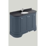 Bayswater 1200mm 4 Door Curved Basin Cabinet Blue