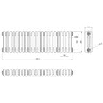 Bayswater Nelson Triple Radiator 1011 x 300mm