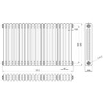 Bayswater Nelson Triple Radiator 1011 x 600mm