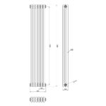 Bayswater Nelson Triple Radiator 1500 x 291mm