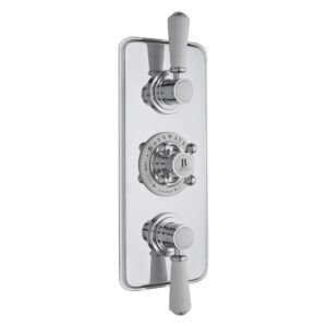 Bayswater Triple Concealed Valve with Diverter & White Indices