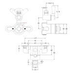 Bayswater Twin Exposed Valve with White Indices