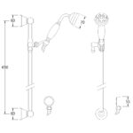 Bayswater Slider Rail Kit with Black Ceramic Handset