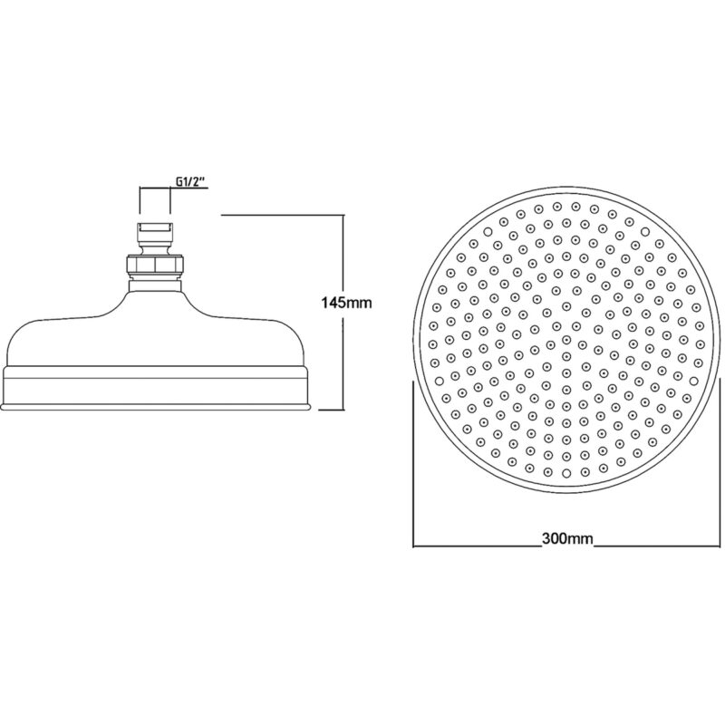 Bayswater 12" Apron Fixed Head