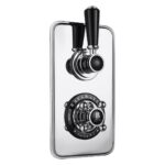 Bayswater Twin Concealed Valve with Black Indices