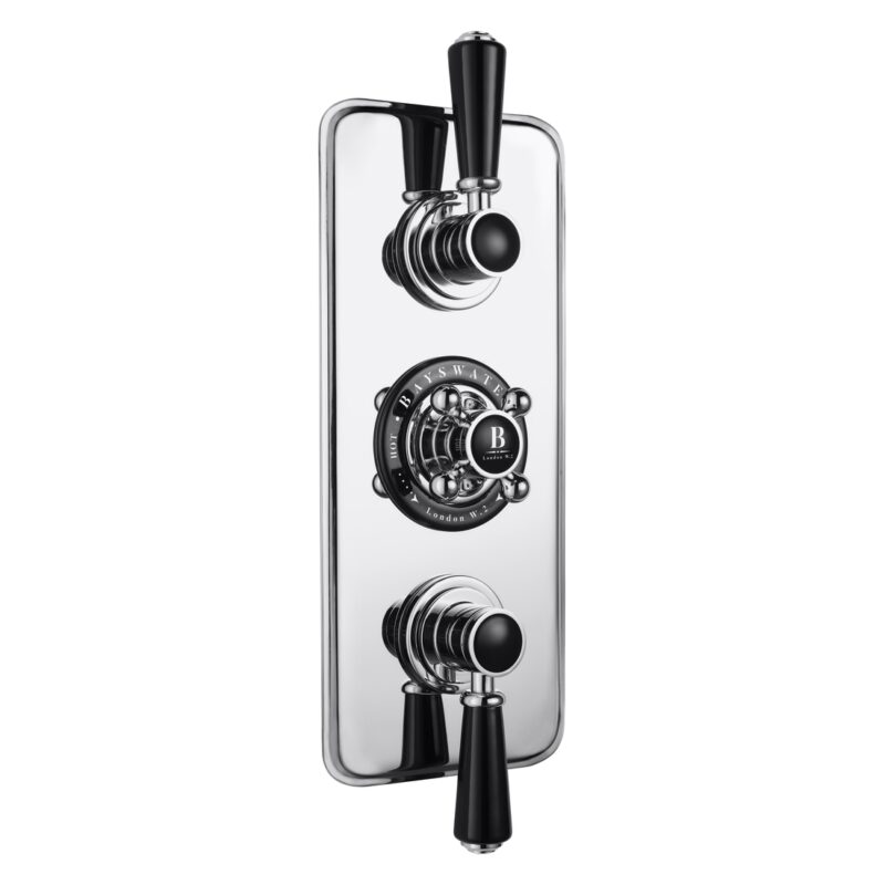 Bayswater Triple Concealed Valve with Black Indices
