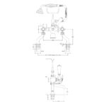 Bayswater Black Bath Shower Mixer with Crosshead & Hex Collar