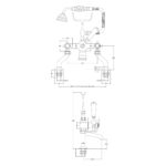 Bayswater White Bath Shower Mixer with Crosshead & Dome Collar