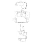 Bayswater White Bath Shower Mixer with Lever & Dome Collar
