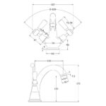Bayswater Black Mono Basin Mixer with Lever & Dome Collar
