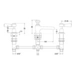 Bayswater Black 3 Hole Basin Mixer with Lever & Dome Collar