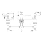 Bayswater White 3 Hole Basin Mixer with Lever & Hex Collar