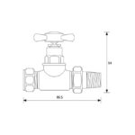 Bayswater Straight Victorian Crosshead Radiator Valves (Pair)