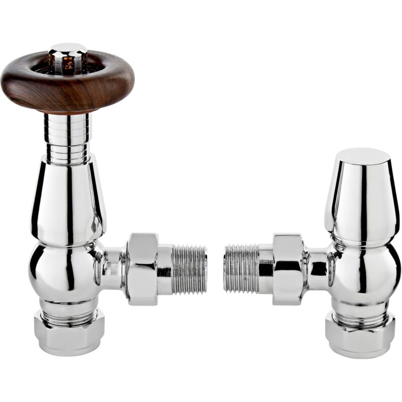 Bayswater Chrome Angled Thermostatic Radiator Valves Bayswater Chrome Angled Thermostatic Radiator Valves