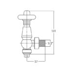 Bayswater Chrome Angled Thermostatic Radiator Valves