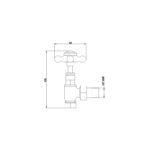 Bayswater Angled Crosshead Radiator Valve (Pair) White/Chrome