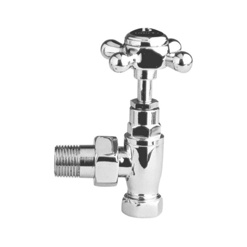 Bayswater Angled Crosshead Radiator Valve (Pair) Black/Chrome Bayswater Angled Crosshead Radiator Valve (Pair) Black/Chrome