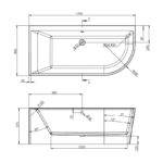 BC Designs Calverton 1700x800mm Freestanding Left Hand Corner Bath