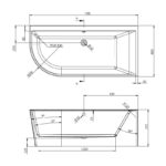 BC Designs Calverton 1700x800mm Freestanding Right Hand Corner Bath