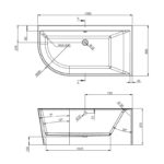 BC Designs Calverton 1500x800mm Freestanding Right Hand Corner Bath