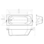 BC Designs Modica 1675x700mm Single Ended Bath
