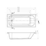 BC Designs Modica 1800x800mm Single Ended Bath
