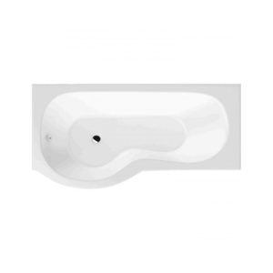 BC Designs SolidBlue P 1500mm Left Handed P Shape Shower Bath