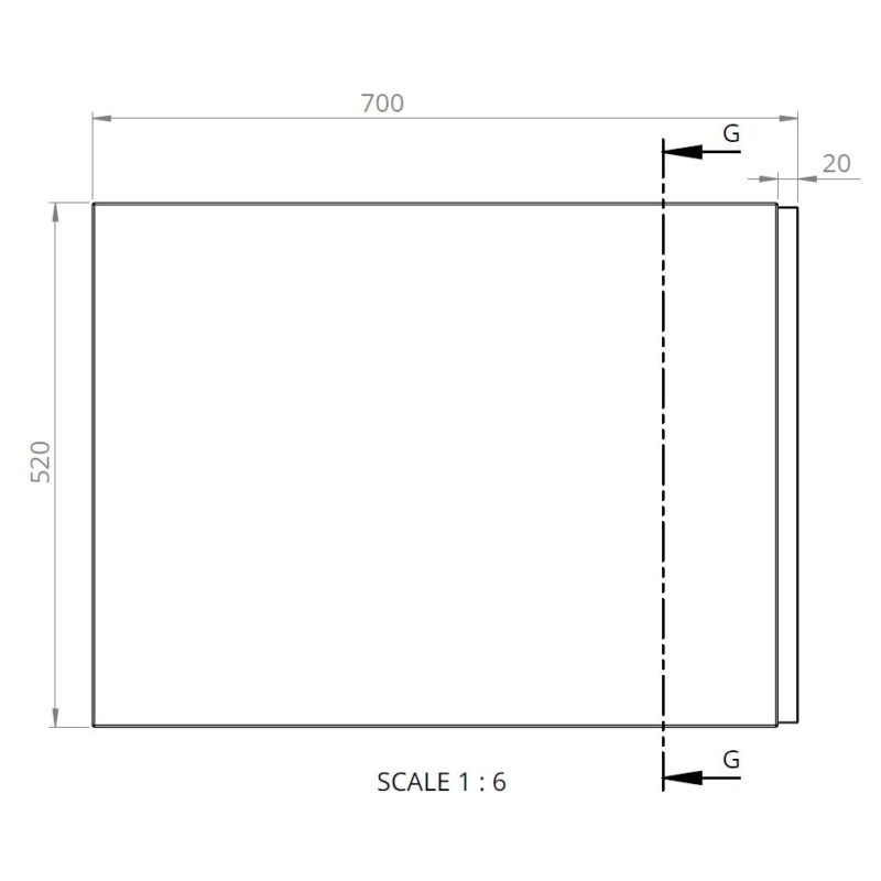 BC Designs 700mm x 520mm End Panel