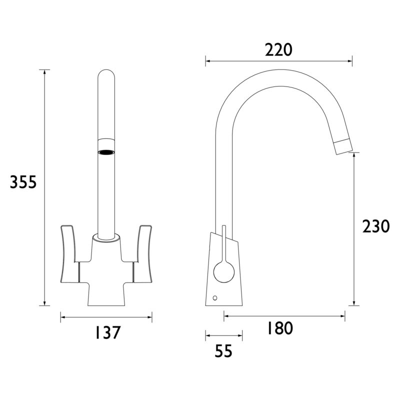 Bristan Acorn Easyfit Sink Mixer Chrome