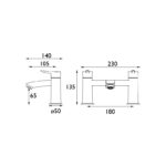 Bristan Apelo Bath Filler Tap Brushed Brass