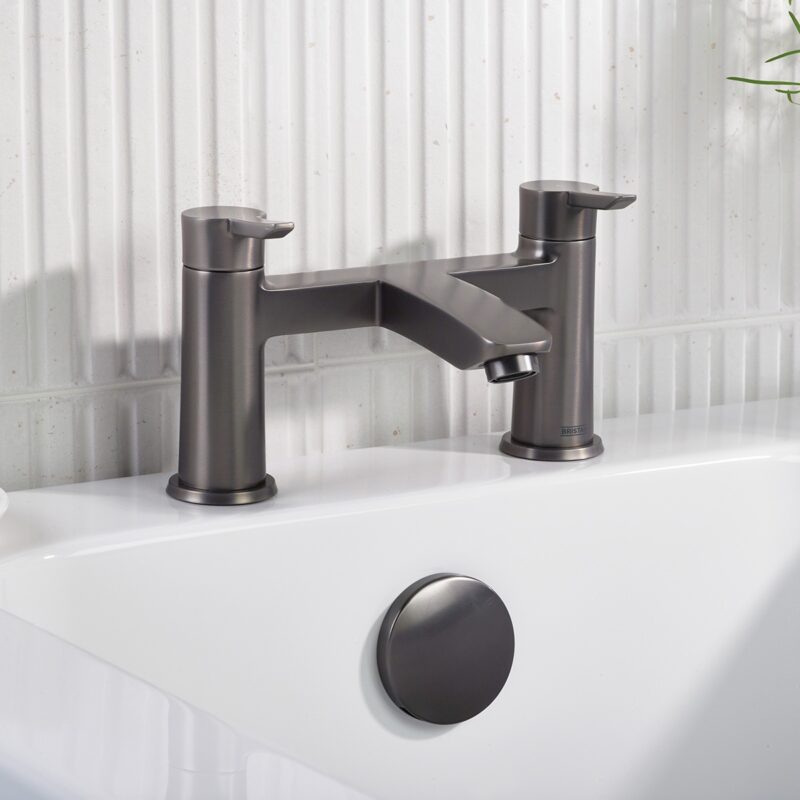 Bristan Apelo Bath Filler Tap Gun Metal Grey