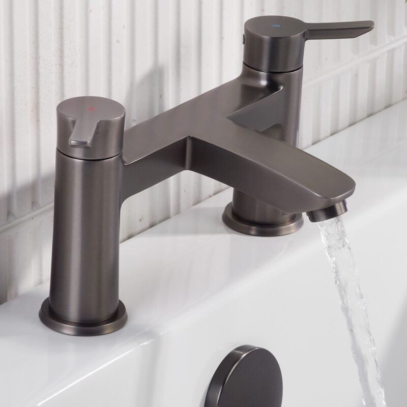 Bristan Apelo Bath Filler Tap Gun Metal Grey