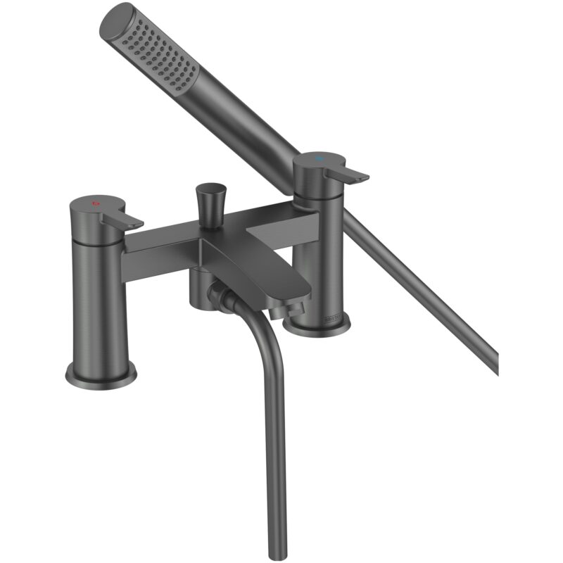 Bristan Apelo Bath Shower Mixer Tap Gun Metal Grey