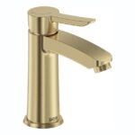 Bristan Apelo Eco Start Basin Mixer with Clicker Waste Brushed Brass