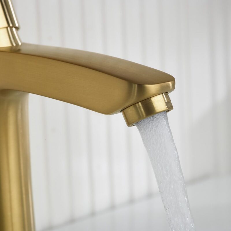 Bristan Apelo Eco Start Basin Mixer with Clicker Waste Brushed Brass