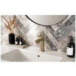 Bristan Apelo Eco Start Basin Mixer with Clicker Waste Brushed Brass