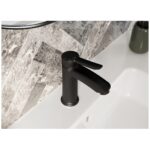 Bristan Apelo Eco Start Basin Mixer with Clicker Waste Black