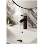Bristan Apelo Eco Start Basin Mixer with Clicker Waste Black