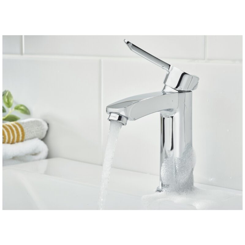 Bristan Apelo Eco Start Basin Mixer with Clicker Waste Chrome
