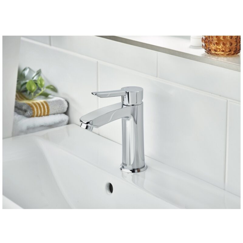 Bristan Apelo Eco Start Basin Mixer with Clicker Waste Chrome