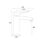 Bristan Apelo Eco Start Basin Mixer with Clicker Waste Chrome
