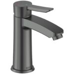 Bristan Apelo Eco Start Basin Mixer with Clicker Waste Gun Metal Grey
